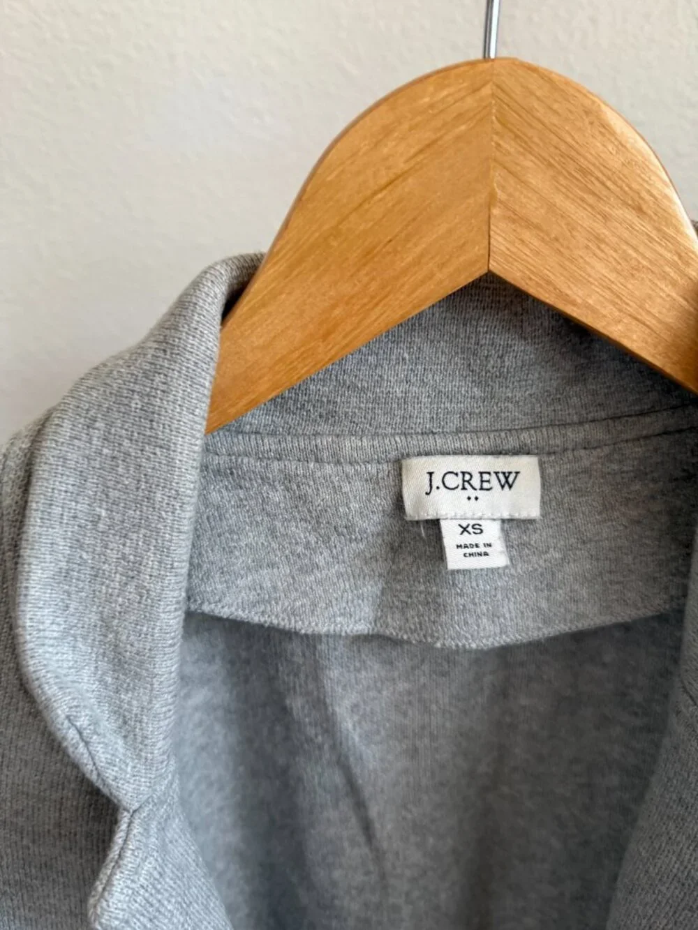 J.Crew Heather Gray Juliette Collarless Knit Blazer Sweater Jacket Size XS